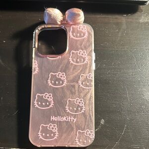 Hello Kitty Transparent Pink Phone Case with Ears